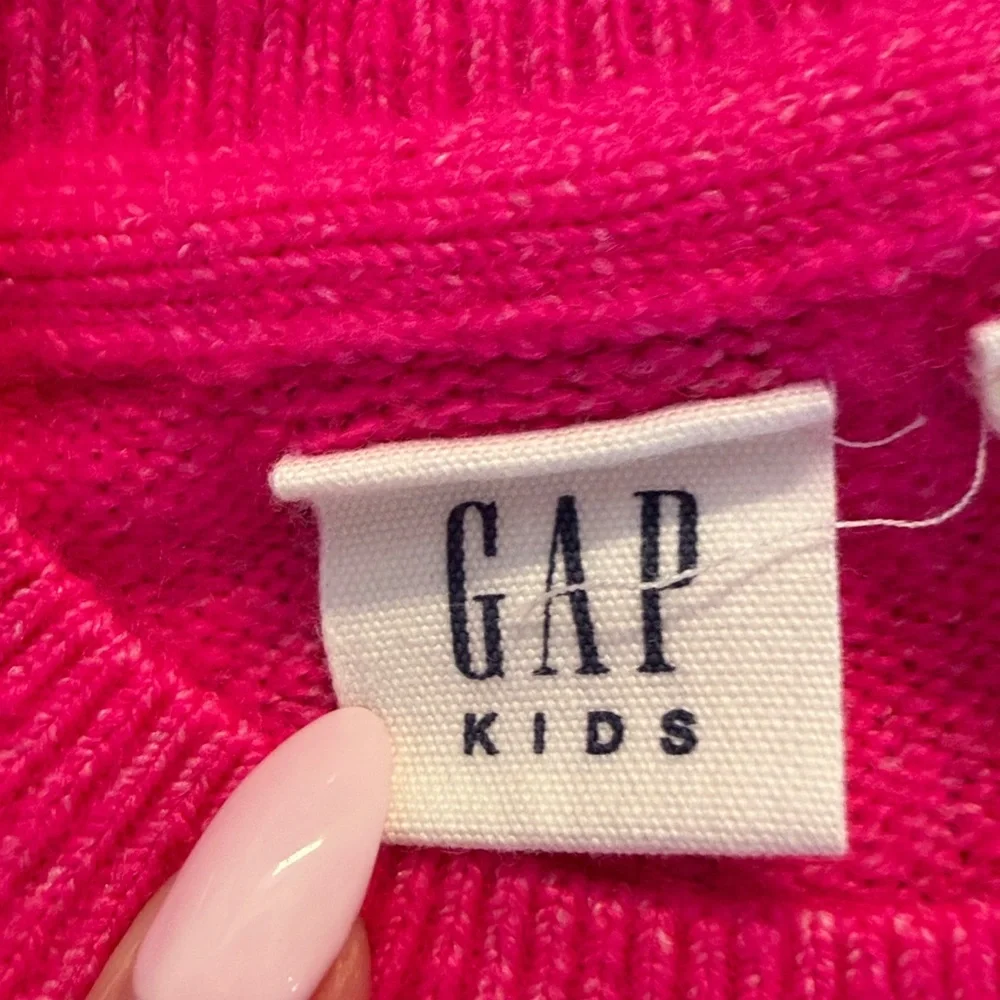GAP Kids Vibrant Pink Knit Sweater Size Small